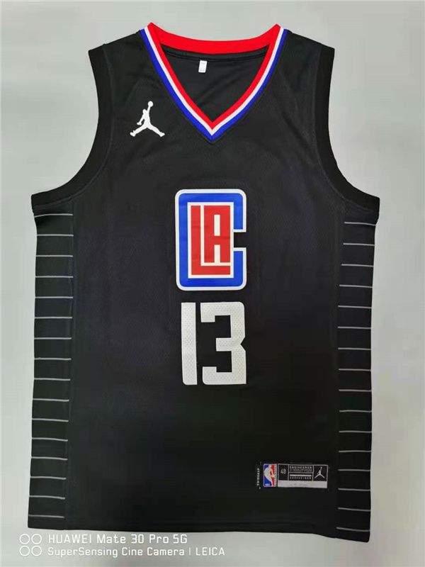 Men Los Angeles Clippers #13 George Black 2021 Game NBA Jersey->portland trail blazers->NBA Jersey